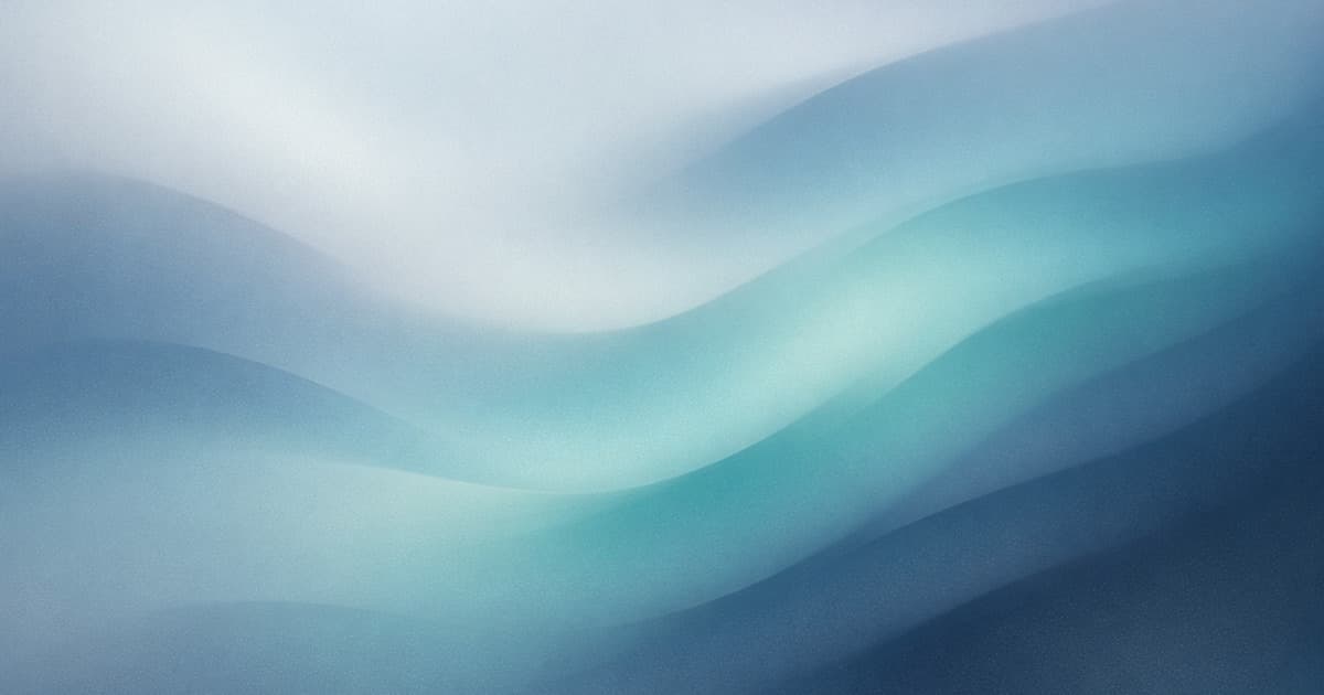 Soft abstract gradient waves in silver, teal, and steel blue