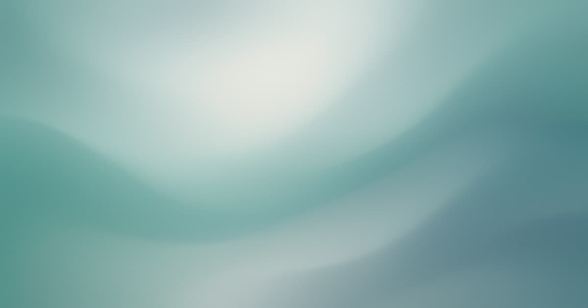 Jemný abstraktní gradient v tyrkysových a stříbrných tónech symbolizující AI-řízené objevování produktů a optimalizaci pro generativní enginy