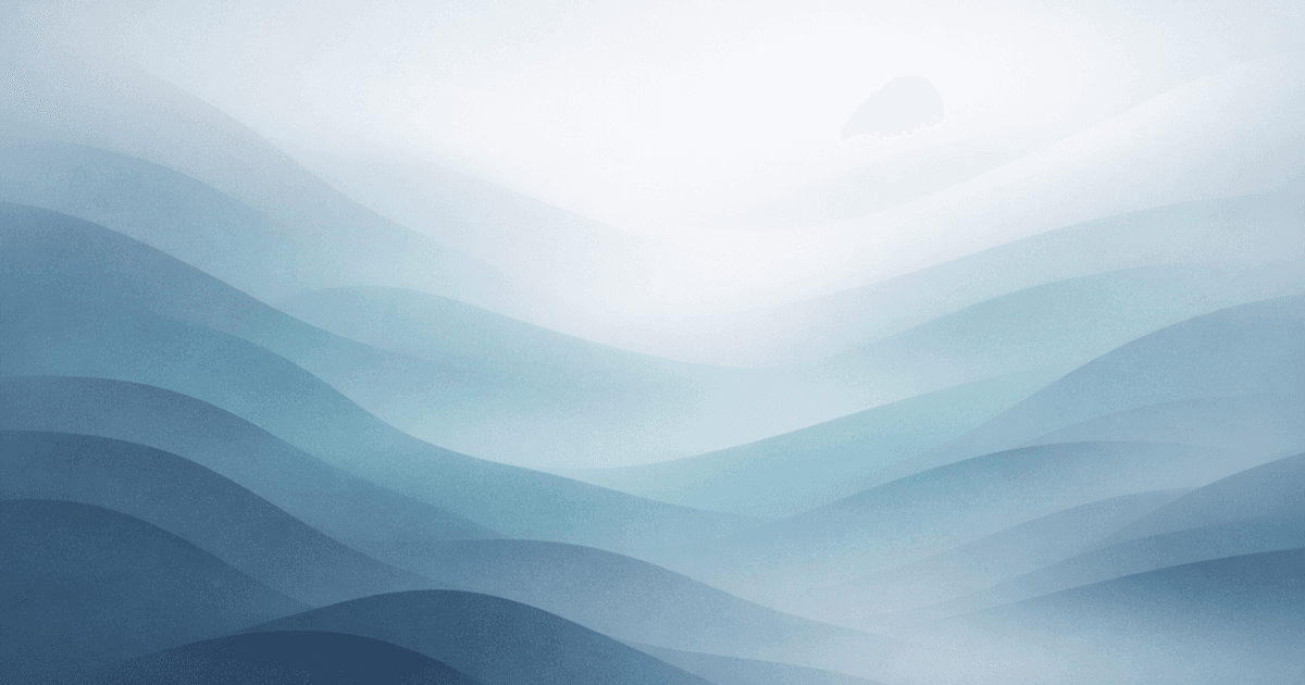 Abstract mist-style flow showing connected product attributes powering search and SEO