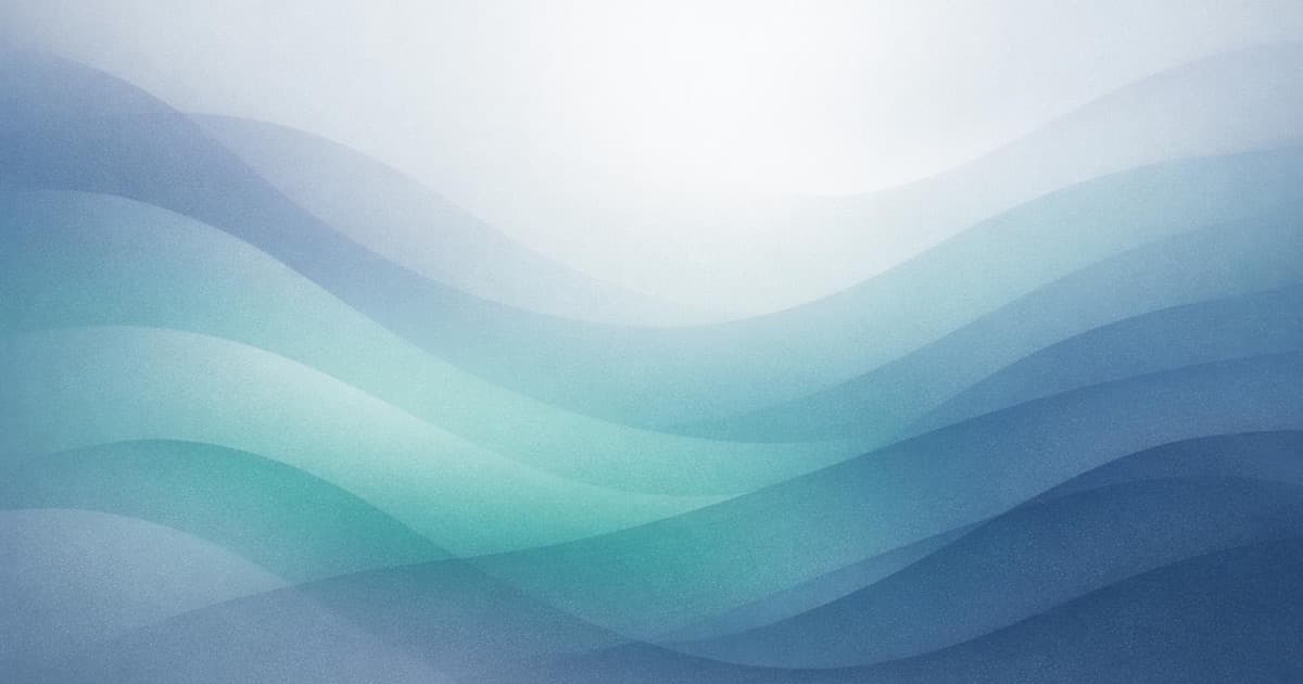 Abstraktní mlžné vlny symbolizující tok produktových dat do výkonu shopping reklamy