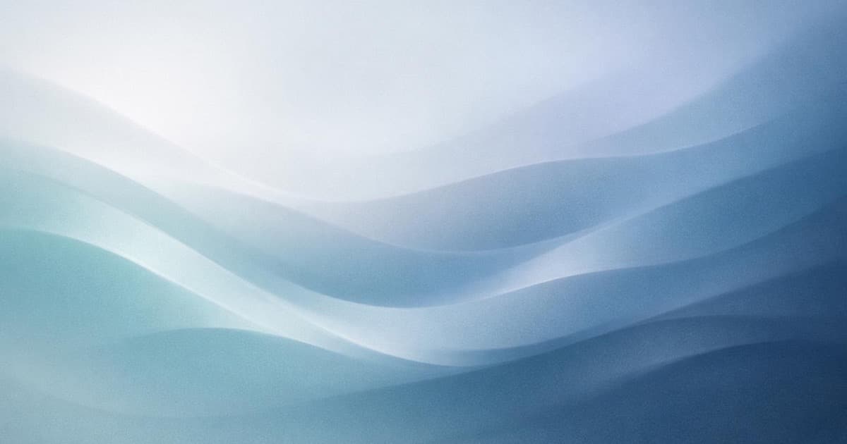 Soft mist-style gradient waves in silver, steel blue, and teal representing a fast automated product listing workflow