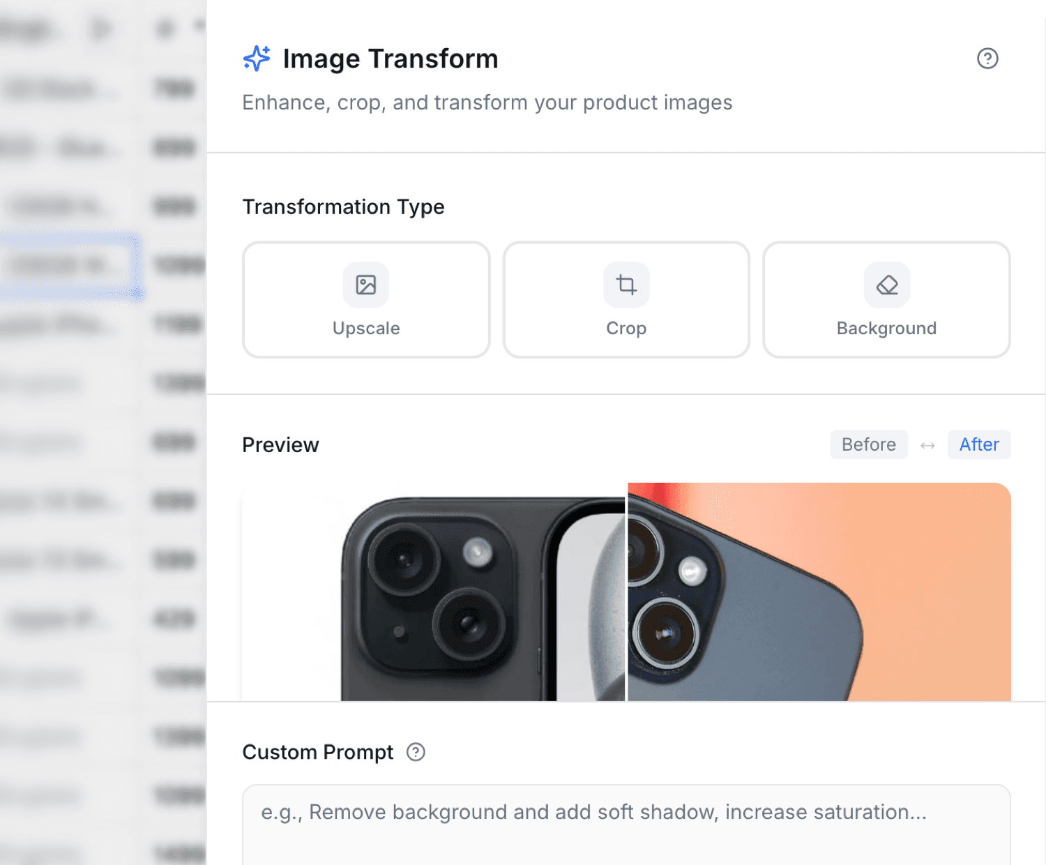 Enhance and standardize images
